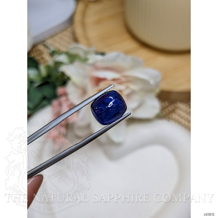 8.39 Ct. Blue Cabochon Sapphire from Ceylon (Sri Lanka)
