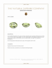 3.10 Ct. Yellowish Green Sapphire from Madagascar Appraisal