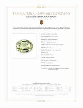 3.10 Ct. Yellowish Green Sapphire from Madagascar Scan Report