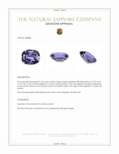 1.64 Ct. Purple Sapphire from Ceylon (Sri Lanka) Appraisal