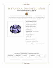 1.64 Ct. Purple Sapphire from Ceylon (Sri Lanka) Scan Report