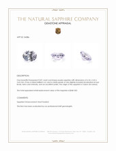 0.87 Ct. Purple Sapphire from Ceylon (Sri Lanka) Appraisal