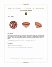 1.95 Ct. Padparadscha Sapphire from Ceylon (Sri Lanka) Appraisal