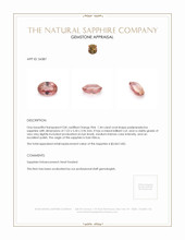 1.44 Ct. Padparadscha Sapphire from East Africa Appraisal