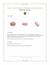 1.44 Ct. Padparadscha Sapphire from East Africa Appraisal