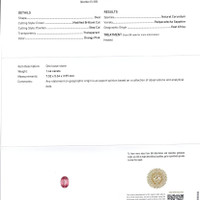 1.44 Ct. Padparadscha Sapphire from East Africa Scan Report