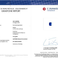 6.63 Ct. Blue Sapphire from Ceylon (Sri Lanka) Scan Report