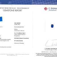 5.52 Ct. Blue Sapphire from Ceylon (Sri Lanka) Scan Report
