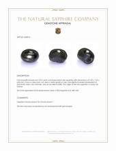 4.95 Ct. Black Star Sapphire from Ceylon (Sri Lanka) Appraisal