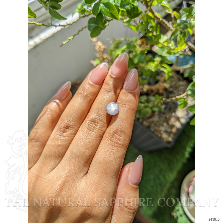 4.89 Ct. Greyish Blue Star Sapphire from Ceylon (Sri Lanka)