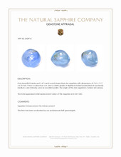 3.47 Ct. Blue Star Sapphire from Ceylon (Sri Lanka) Appraisal