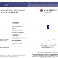 4.34 Ct. Blue Sapphire from Ceylon (Sri Lanka) Scan Report
