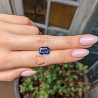 5.11 Ct. Blue Sapphire from Madagascar Life Style