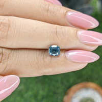 1.04 Ct. Greenish Blue Sapphire from Madagascar Life Style