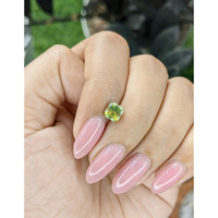 1.28 Ct. Yellowish Green Sapphire from Madagascar Life Style