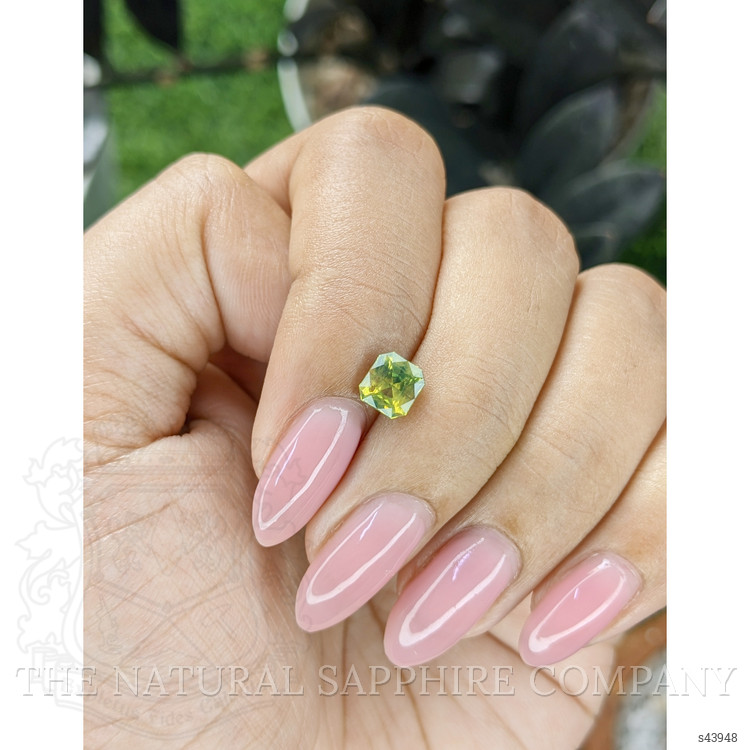 1.28 Ct. Yellowish Green Sapphire from Madagascar