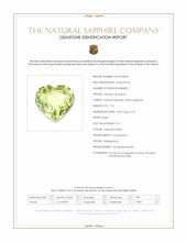 1.10 Ct. Yellowish Green Sapphire from Madagascar Scan Report