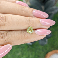 1.10 Ct. Yellowish Green Sapphire from Madagascar Life Style