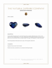 0.73 Ct. Blue Sapphire from Ceylon (Sri Lanka) Appraisal