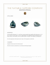 1.51 Ct. Greenish Blue Sapphire from Madagascar Appraisal