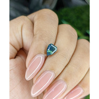 1.51 Ct. Greenish Blue Sapphire from Madagascar Life Style