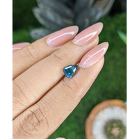 1.51 Ct. Greenish Blue Sapphire from Madagascar Life Style