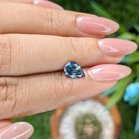 1.10 Ct. Bluish Green Sapphire from Madagascar Life Style