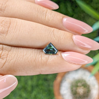 1.07 Ct. Bluish Green Sapphire from Madagascar Life Style