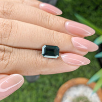 3.01 Ct. Bluish Green Sapphire from Madagascar Life Style