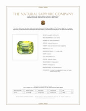 1.10 Ct. Yellowish Green Sapphire from Madagascar Scan Report