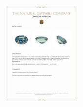 1.10 Ct. Greenish Blue Sapphire from Madagascar Appraisal