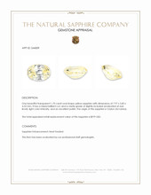1.70 Ct. Yellow Sapphire from Ceylon (Sri Lanka) Appraisal