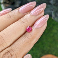 0.76 Ct. Reddish Pink Sapphire from Mozambique Life Style