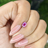 0.83 Ct. Purplish Pink Sapphire from Mozambique Life Style