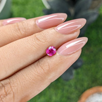 0.52 Ct. Purplish Pink Sapphire from Mozambique Life Style