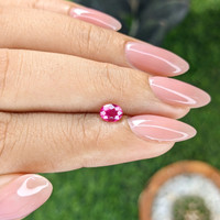0.59 Ct. Reddish Pink Sapphire from Mozambique Life Style