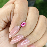 0.59 Ct. Reddish Pink Sapphire from Mozambique Life Style
