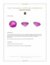 0.50 Ct. Purplish Pink Sapphire from Mozambique Appraisal