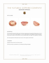 0.88 Ct. Padparadscha Sapphire from Tanzania Appraisal