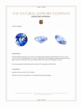 1.03 Ct. Blue Sapphire from Africa Appraisal