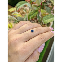 0.72 Ct. Blue Sapphire from Madagascar Life Style