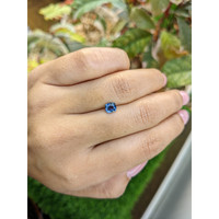 0.67 Ct. Blue Sapphire from Madagascar Life Style