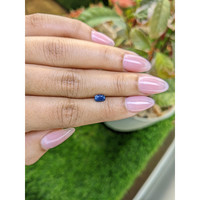 0.67 Ct. Blue Sapphire from Madagascar Life Style