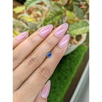 0.62 Ct. Blue Sapphire from Madagascar Life Style