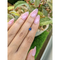 0.78 Ct. Blue Sapphire from Madagascar Life Style
