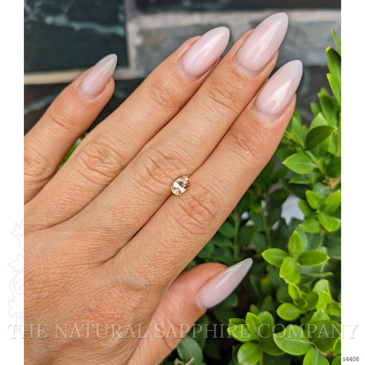 0.66 Ct. Peach Sapphire from Ceylon (Sri Lanka)