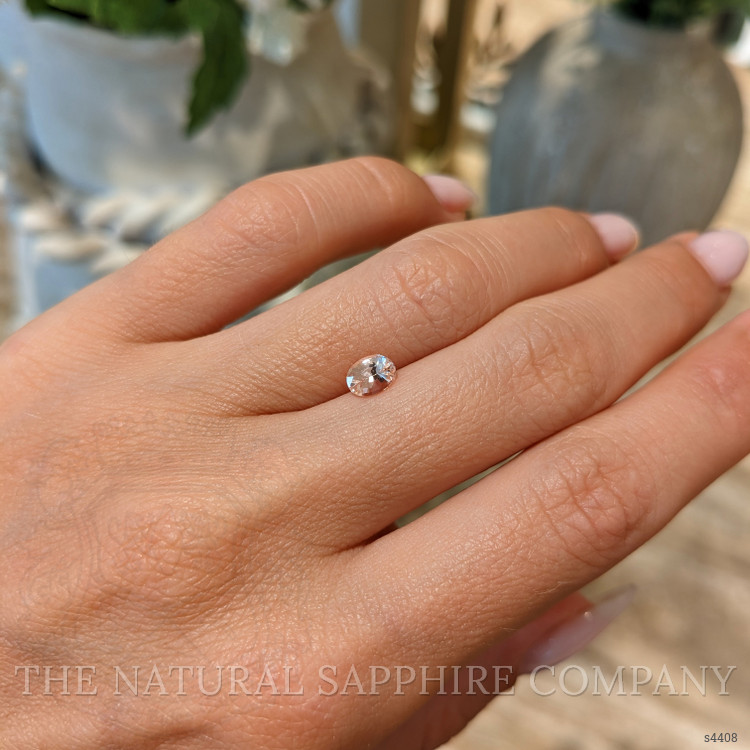 0.66 Ct. Peach Sapphire from Ceylon (Sri Lanka)