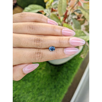 1.44 Ct. Greenish Blue Sapphire from Madagascar Life Style