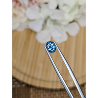1.44 Ct. Greenish Blue Sapphire from Madagascar Life Style