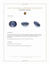 0.75 Ct. Purplish Blue Sapphire from Madagascar Appraisal